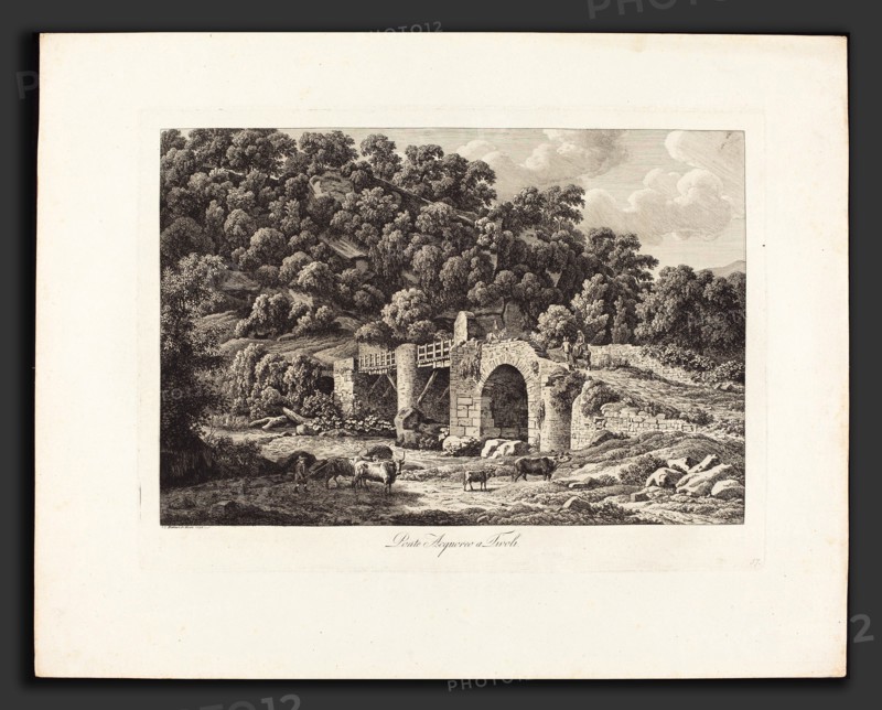 Johann Christian Reinhart (German, 1761 - 1847), Ponte Acquoreo a Tivoli, 1792, etching on laid paper