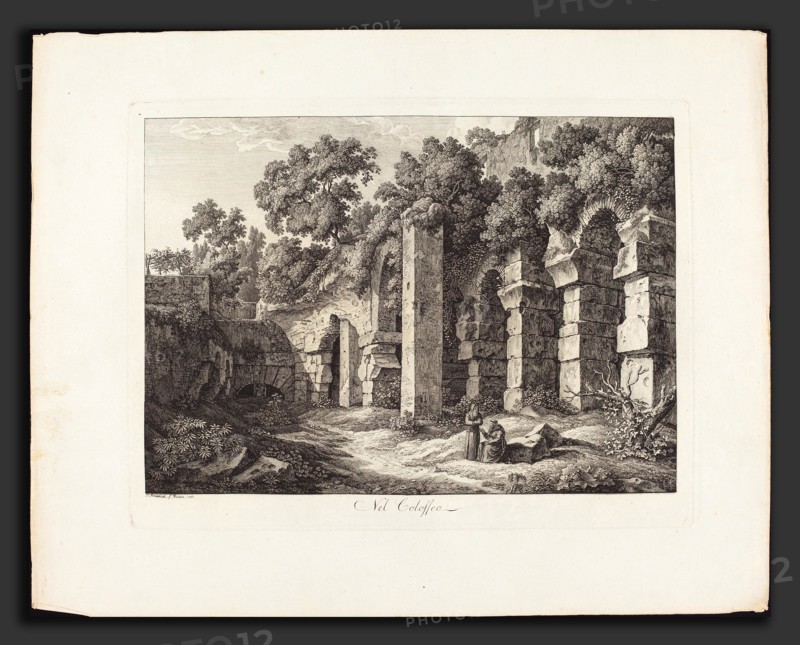 Johann Christian Reinhart (German, 1761 - 1847), Nel Colosseo, 1793, etching on laid paper
