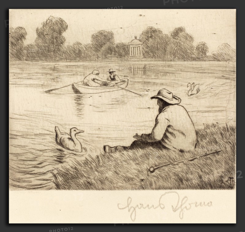 Hans Thoma, Calm Excursion, German, 1839 - 1924, 1919, etching