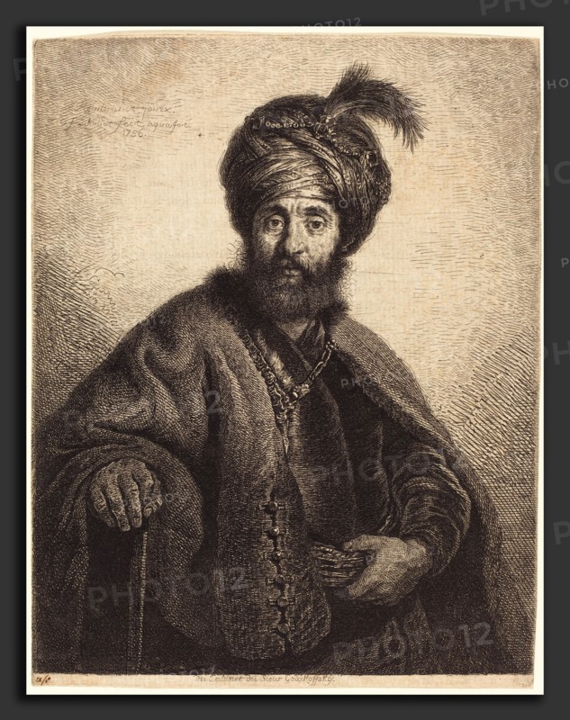 Georg Friedrich Schmidt after Rembrandt van Rijn (German, 1712 - 1775), The Persian, 1756, etching and drypoint on laid paper
