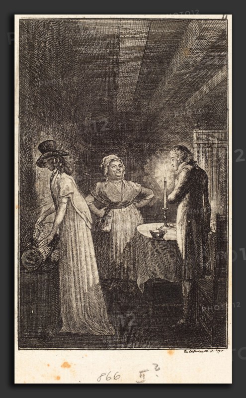 Daniel Nikolaus Chodowiecki (German, 1726 - 1801), The Voyage to Paris, 1798, etching