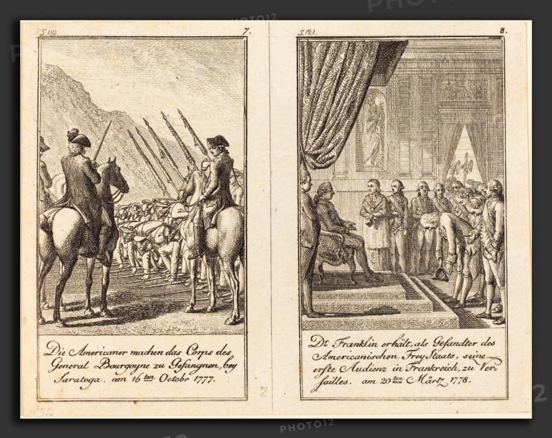 Daniel Nikolaus Chodowiecki (German, 1726 - 1801), The History of the United States, 1783-1784, etching