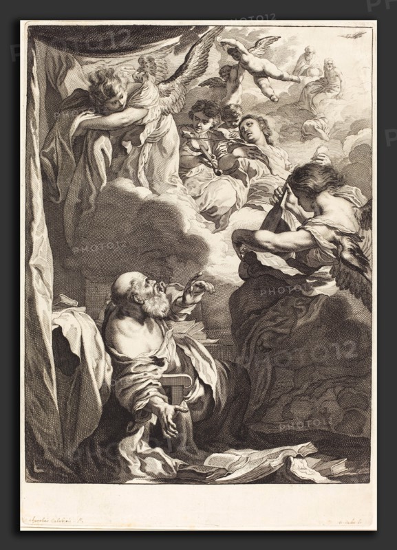 Jeremias Falck (German, c. 1619 - 1677), The Ecstasy of Saint Paul, c. 1655, engraving and etching on laid paper [proof]