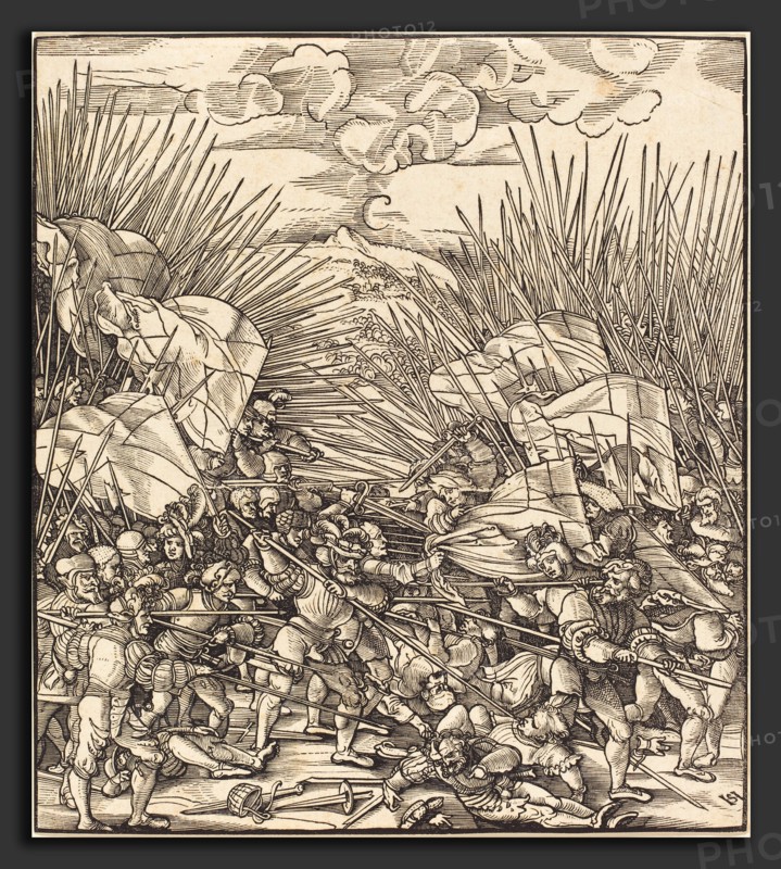 Hans Leonard SchÃ¤ufelein (German, c. 1480-1485 - 1538-1540), Battle of Cividale, woodcut