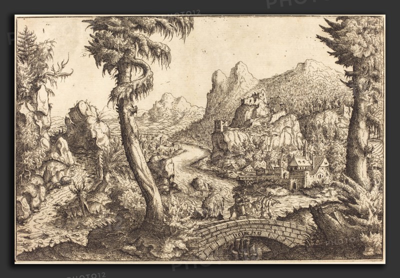 Hans Sebald Lautensack (German, 1524 - 1561-1566), The Flight into Egypt, 1558, etching