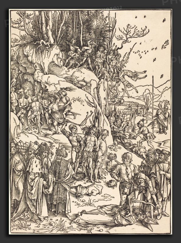 Albrecht DÃ¼rer (German, 1471 - 1528), The Martyrdom of the Ten Thousand, c. 1496-1497, woodcut