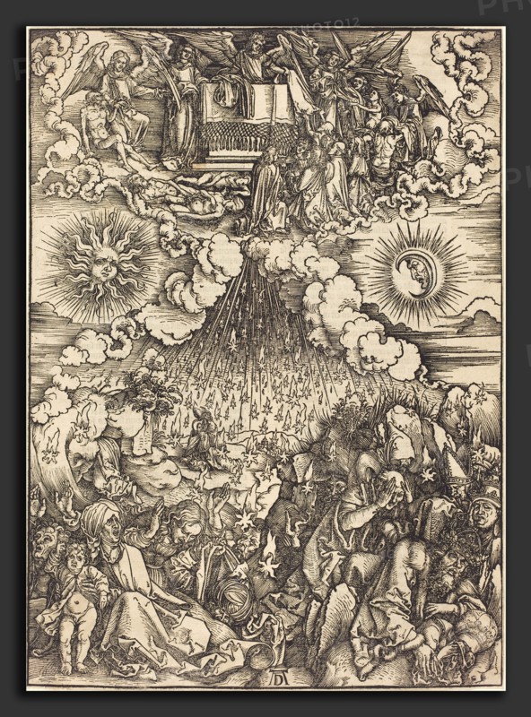 Albrecht DÃ¼rer (German, 1471 - 1528), The Opening of the Fifth and Sixth Seals, c. 1497, woodcut on laid paper