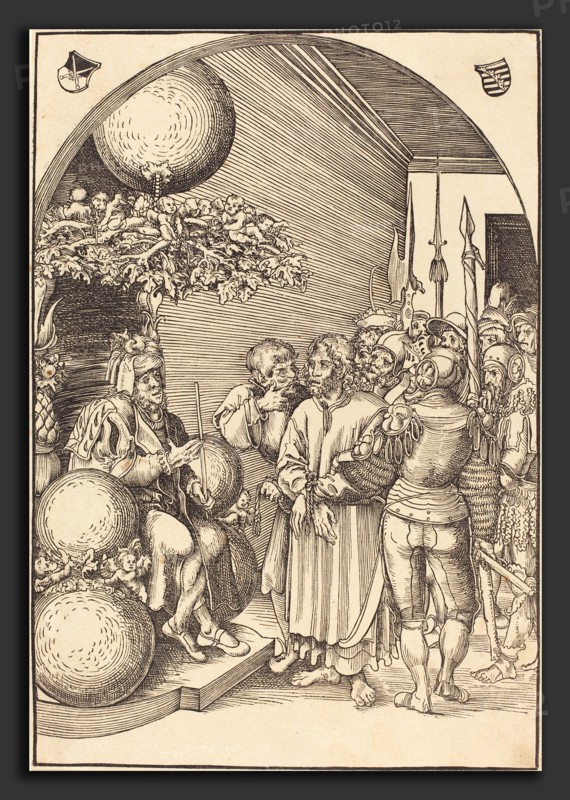 Lucas Cranach the Elder (German, 1472 - 1553), Christ before Herod, in or before 1509, woodcut