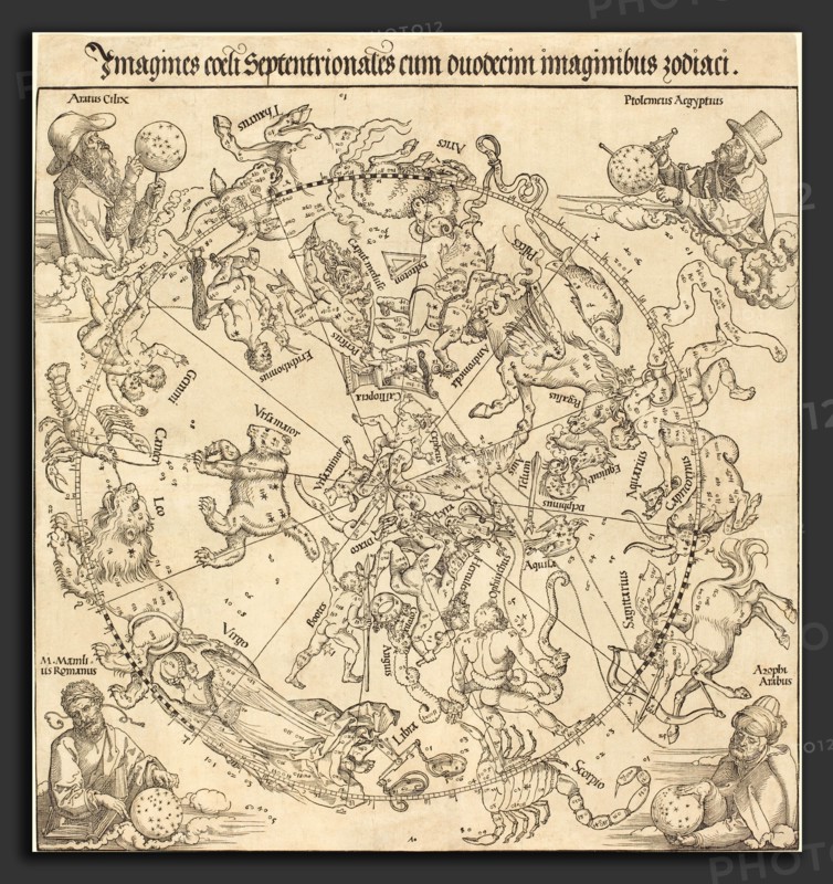 Albrecht DÃ¼rer (German, 1471 - 1528), The Northern Celestial Hemisphere, 1515, woodcut