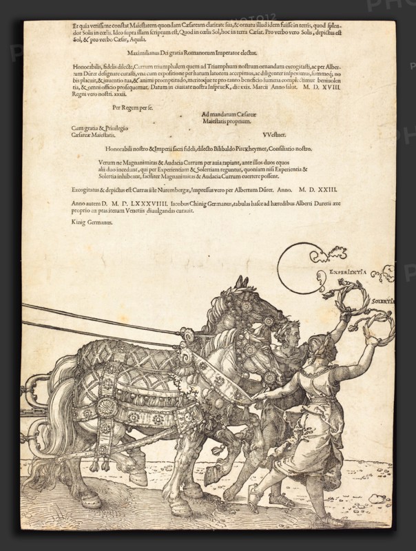 Albrecht DÃ¼rer (German, 1471 - 1528), The Triumphal Chariot of Maximilian I (The Great Triumphal Car) [plate 8 of 8], 1522, woodcut