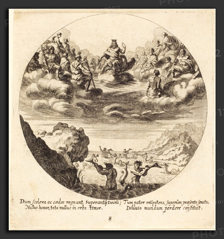 Georg Andreas Wolfgang, the Elder (German, 1631 - 1716), Jove and the Gods, 1665, etching on laid paper