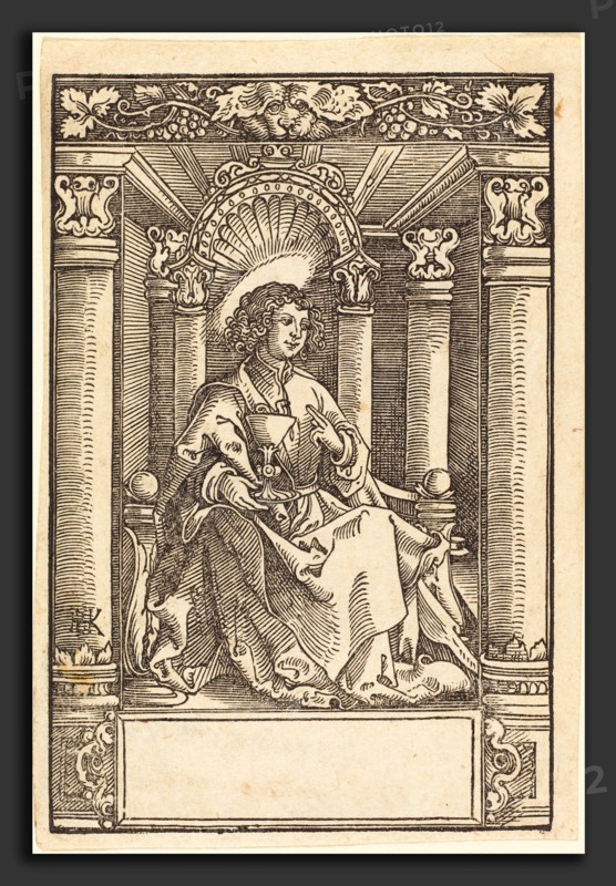 Hans Springinklee (German, active 1512-1522), Saint John, woodcut