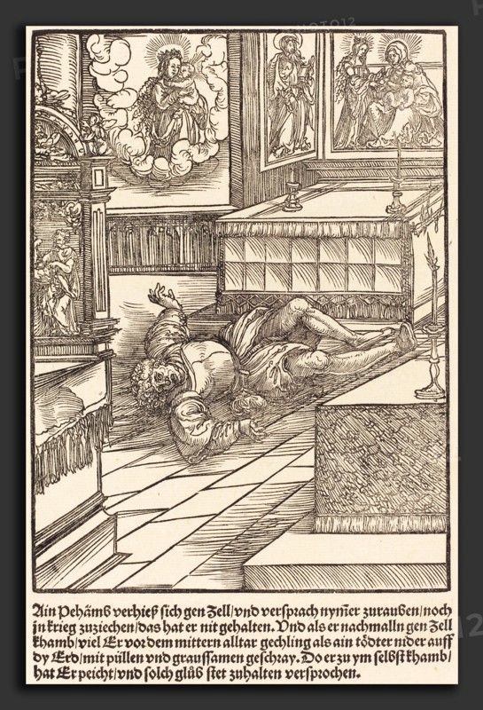 Master of the Miracles of Mariazell (German, active early 16th century), Ain Pehamss verheiss sich gen Zell, c. 1503, woodcut
