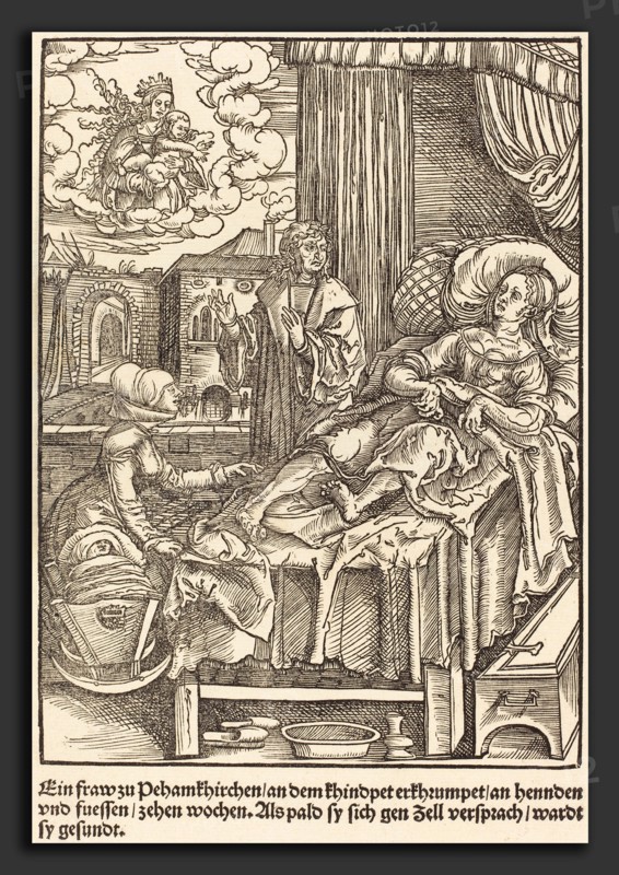 Master of the Miracles of Mariazell (German, active early 16th century), Ein fraw zu Peham Kirchen, c. 1503, woodcut