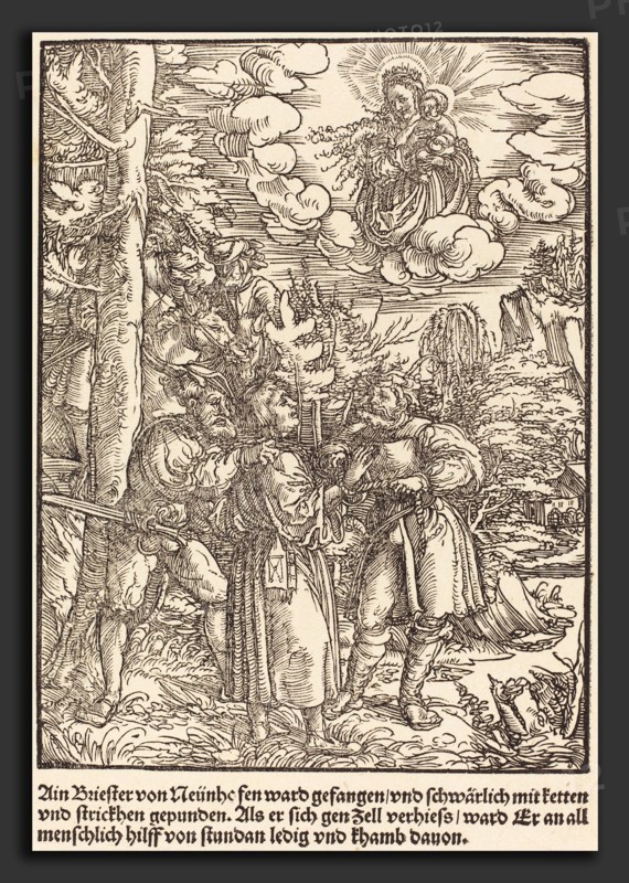 Master of the Miracles of Mariazell (German, active early 16th century), Ain Briester von Neunhe, c. 1503, woodcut