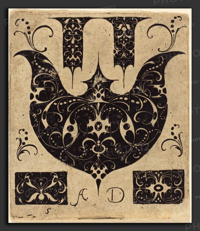 Master AD (German, active late 16th century), Ornament, engraving