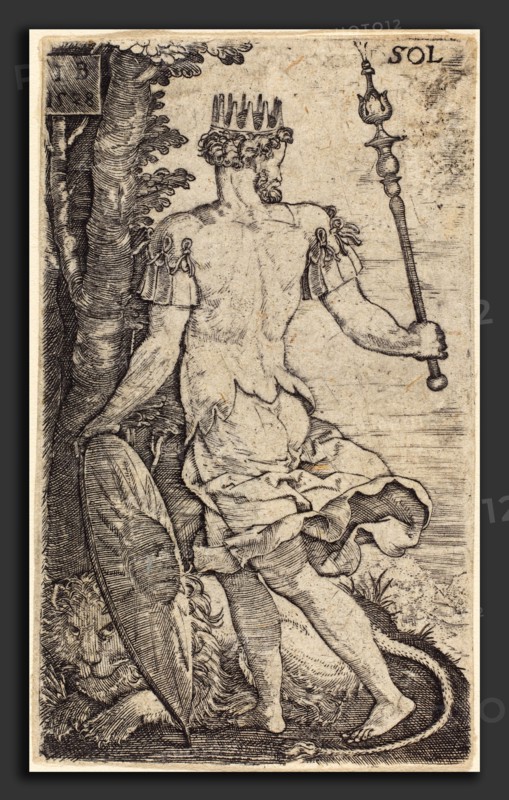 Master IB (German, active c. 1523-1530), Sol (The Sun), 1528, engraving