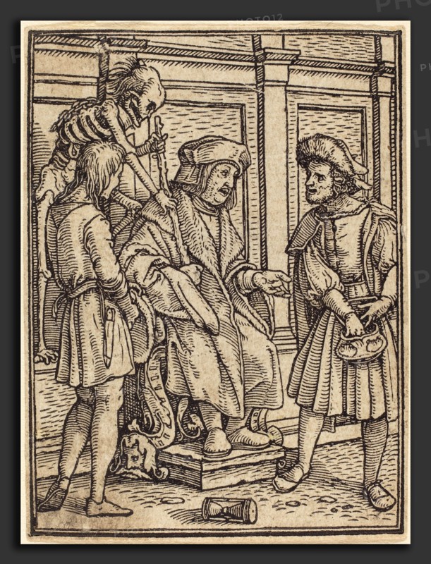 Hans Holbein the Younger (German, 1497-1498 - 1543), Judge, woodcut