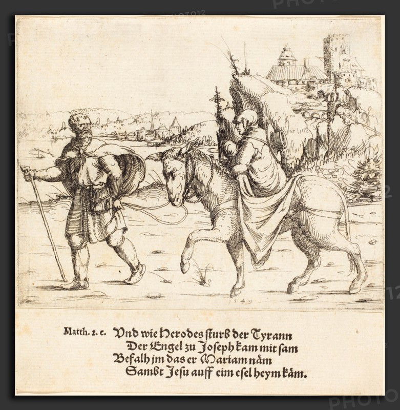 Augustin Hirschvogel (German, 1503 - 1553), The Holy Family Returns from Egypt, 1549, etching