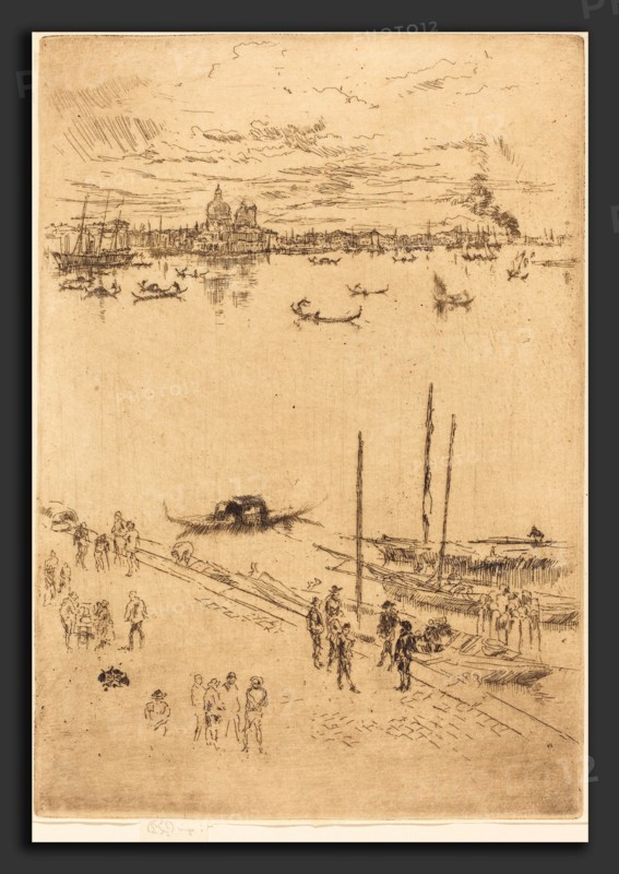 James McNeill Whistler (American, 1834 - 1903), Upright Venice, 1880, etching