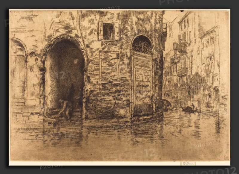 James McNeill Whistler (American, 1834 - 1903), Two Doorways, 1880, etching in brownish-black ink on