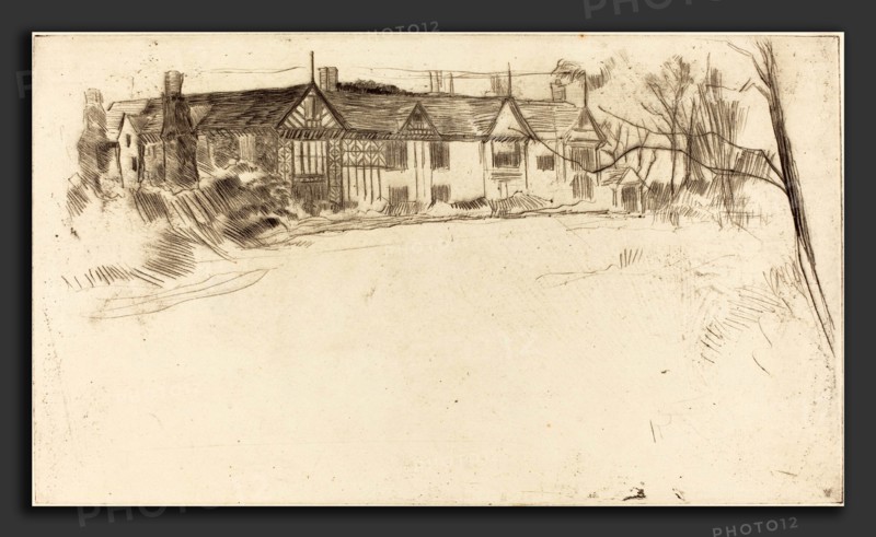 James McNeill Whistler (American, 1834 - 1903), Speke Hall, No.2, 1875, etching and drypoint