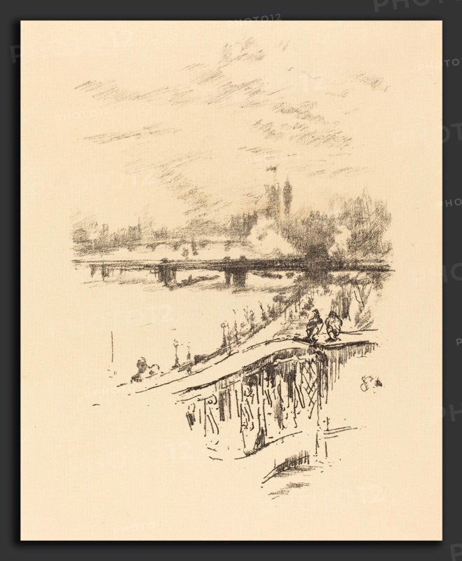 James McNeill Whistler (American, 1834 - 1903), Savoy Pigeons, 1896, lithograph in black on wove paper