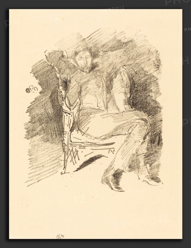 James McNeill Whistler (American, 1834 - 1903), Firelight - Joseph Pennell, No.I, 1896, lithograph