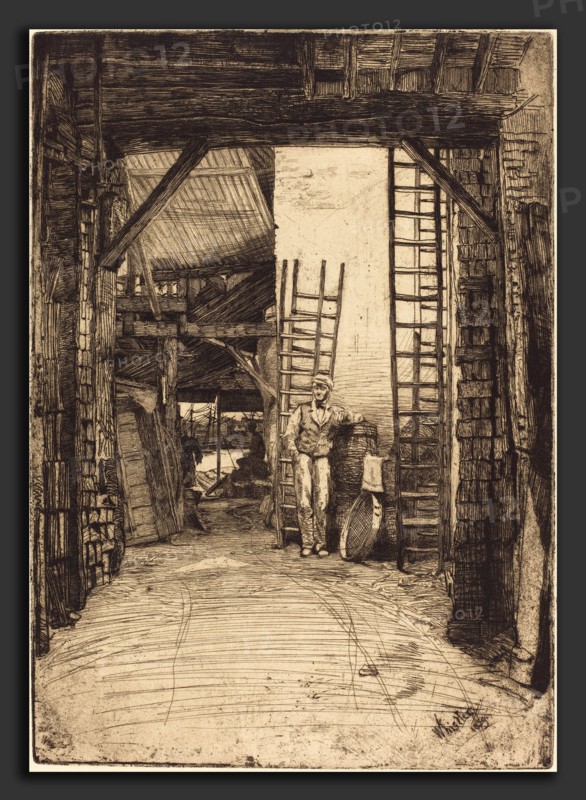 James McNeill Whistler (American, 1834 - 1903), The Lime-Burner, 1859, etching and drypoint