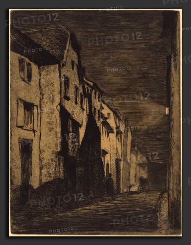 James McNeill Whistler (American, 1834 - 1903), Street at Saverne, 1858, etching