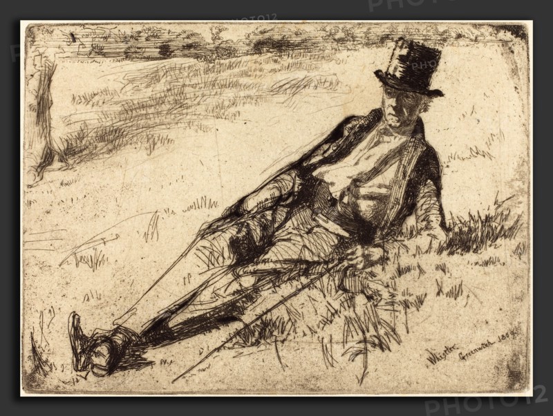 James McNeill Whistler (American, 1834 - 1903), Greenwich Pensioner, 1859, etching on laid paper