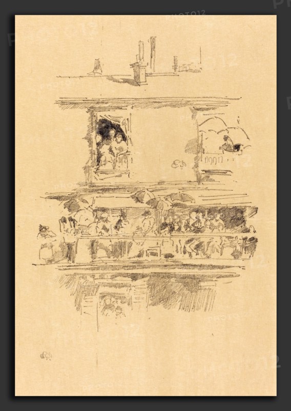 James McNeill Whistler (American, 1834 - 1903), The Long Balcony, 1894, lithograph