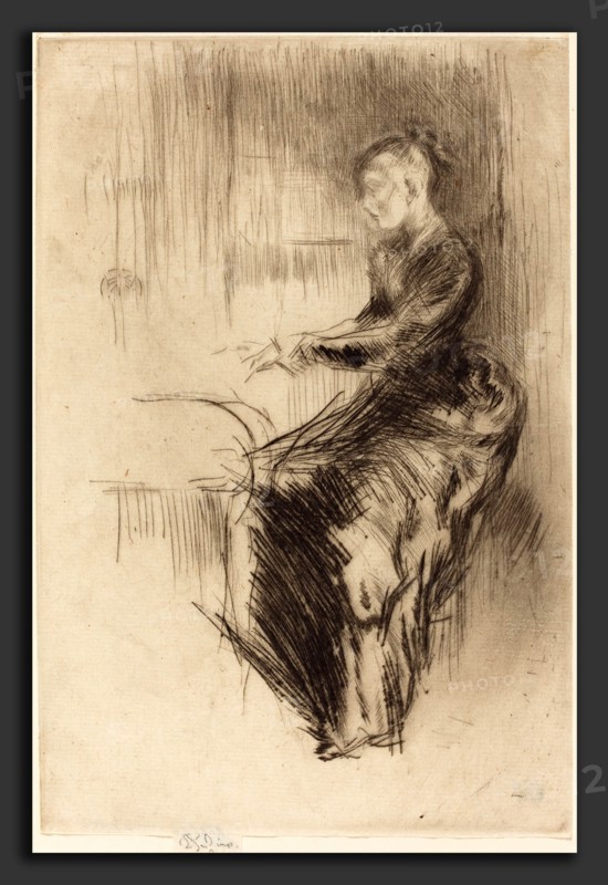 James McNeill Whistler (American, 1834 - 1903), The Piano, 1875, drypoint