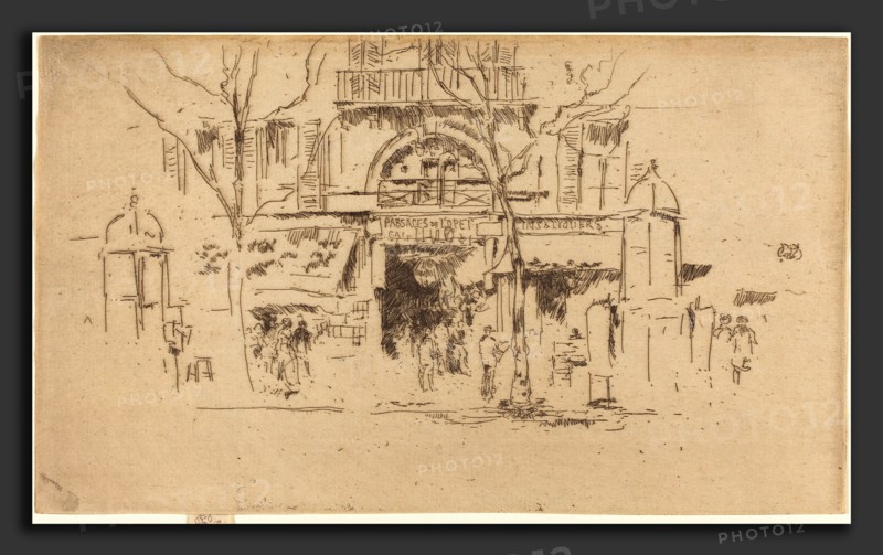 James McNeill Whistler, Passages de l'Opera, American, 1834 - 1903, etching
