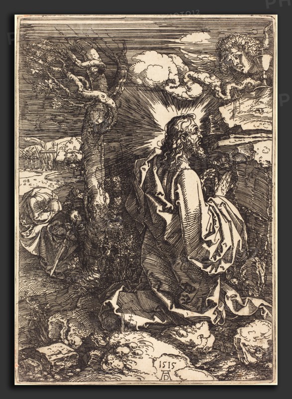 Albrecht DÃ¼rer (German, 1471 - 1528), Christ on the Mount of Olives, 1515, etching (iron)