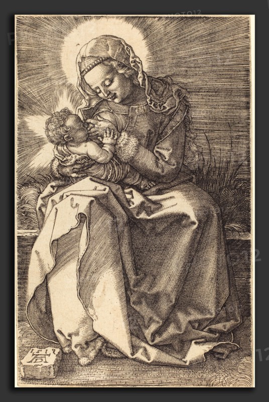 Albrecht DÃ¼rer (German, 1471 - 1528), The Virgin Nursing the Child, 1519, engraving