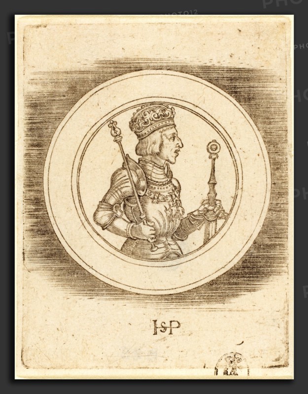 Sebald Beham (German, 1500 - 1550), Medal of King Ferdinand of Hungary and Bohemia, engraving