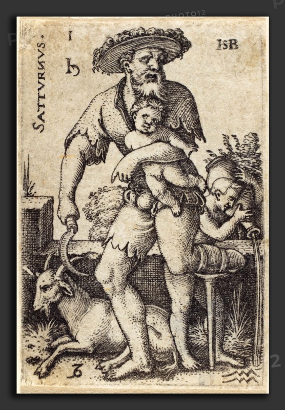 Sebald Beham (German, 1500 - 1550), Saturn, engraving