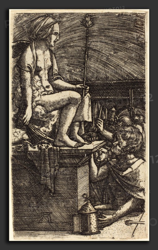 Albrecht Altdorfer (German, 1480 or before - 1538), The Roman Courtesan (The Revenge of the Magician Virgil), c. 1520-1530, engraving