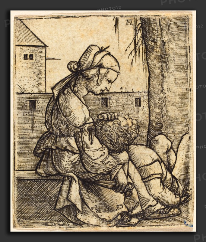 Albrecht Altdorfer (German, 1480 or before - 1538), Samson and Delilah, c. 1520-1525, engraving
