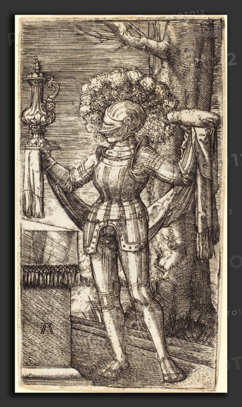 Albrecht Altdorfer (German, 1480 or before - 1538), Knight in Armour with Bread and Wine, c. 1512-1515, engraving