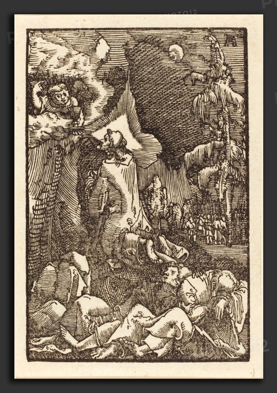 Albrecht Altdorfer (German, 1480 or before - 1538), Christ on the Mount of Olives, c. 1513, woodcut