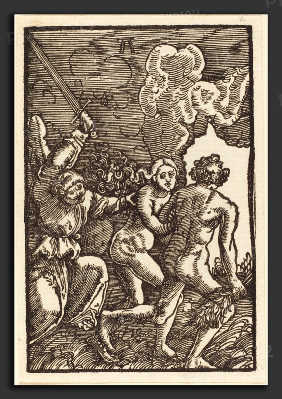 Albrecht Altdorfer (German, 1480 or before - 1538), Expulsion from Paradise, c. 1513, woodcut