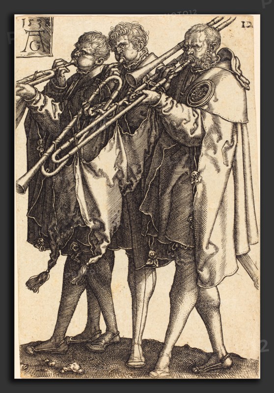 Heinrich Aldegrever (German, 1502 - 1555-1561), Large Wedding Dancers, 1538, engraving