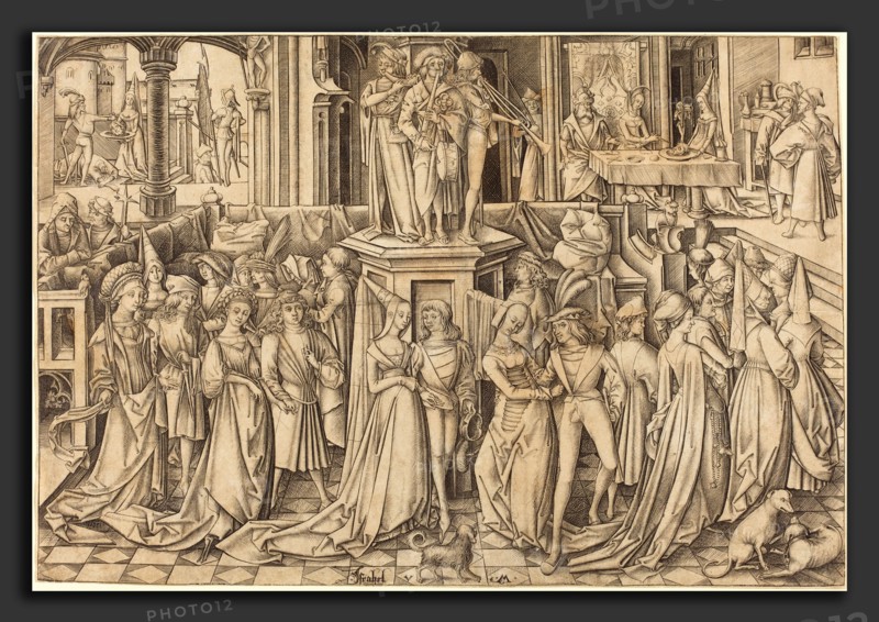 Israhel van Meckenem (German, c. 1445 - 1503), The Dance at the Court of Herod, c. 1500, engraving