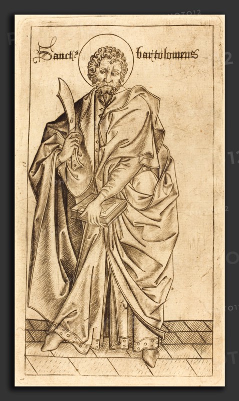 Israhel van Meckenem after Master E.S. (German, c. 1445 - 1503), Saint Bartholomew, c. 1470-1480, engraving