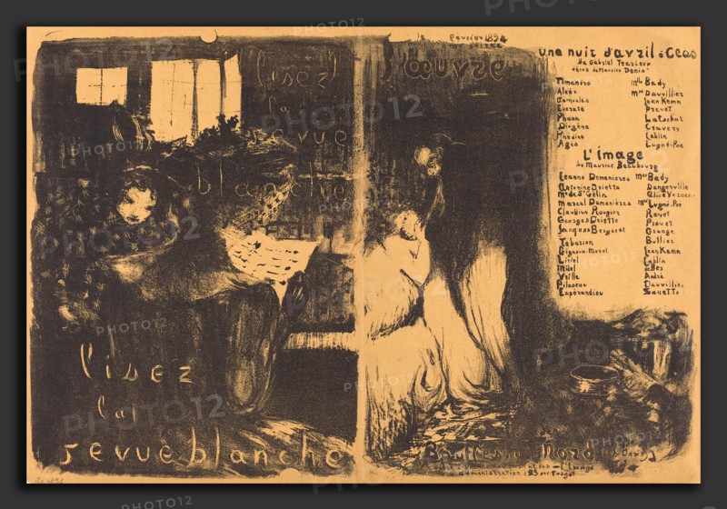 Edouard Vuillard (French, 1868 - 1940), Lisez la revue blanche;  Un nuit d'Avril Ceos, L'image, 1894, lithograph
