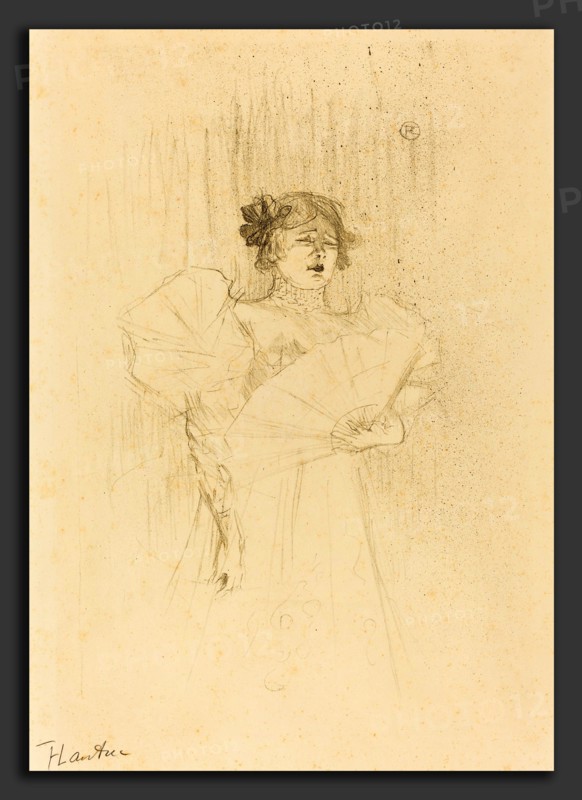 Henri de Toulouse-Lautrec (French, 1864 - 1901), Luce Myres Full Face (Luce MyrÃ¨s, de face), 1895, lithograph