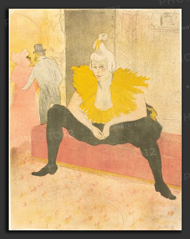 Henri de Toulouse-Lautrec (French, 1864 - 1901), Seated Clowness (La Clownesse assise), 1896, color lithograph on wove paper [bon a tirer proof]