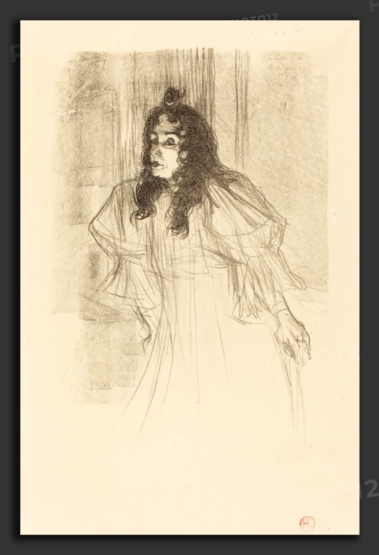 Henri de Toulouse-Lautrec (French, 1864 - 1901), Miss May Belfort Bare-Headed (Miss May Belfort en cheveux), 1895, lithograph